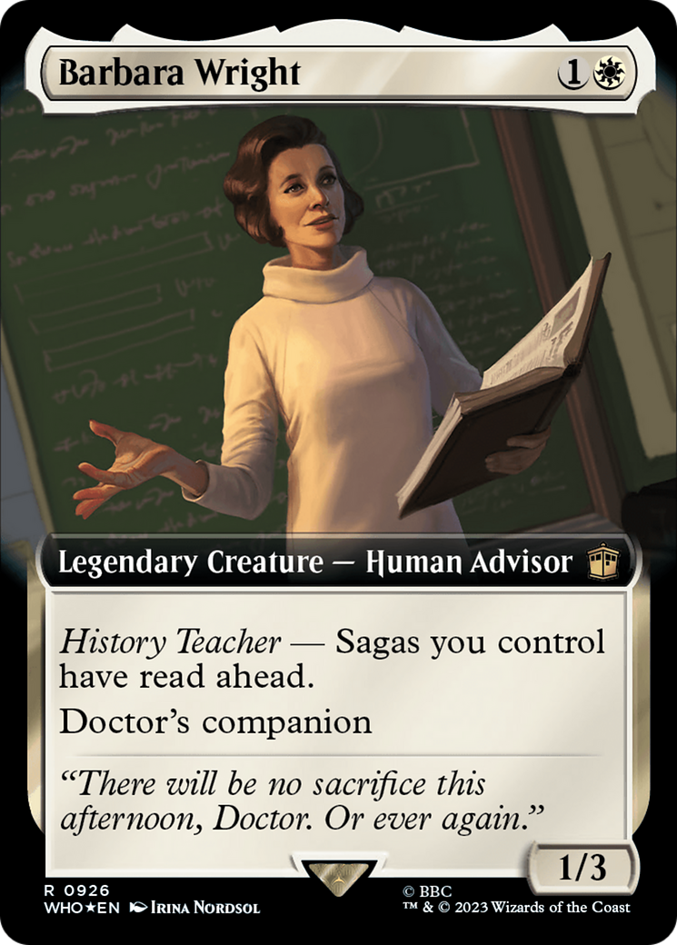 Barbara Wright (Extended Art) (Surge Foil) [WHO - 926]