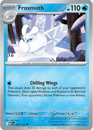 Frosmoth 043/132  ME01 Mega Evolution - Uncommon