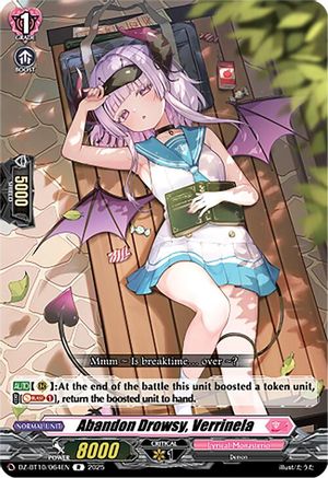 Abandon Drowsy, Verrinela [DZ-BT10 - DZ-BT10/064EN]