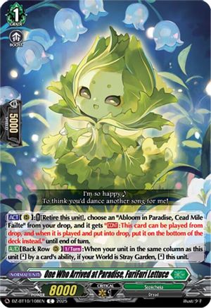 One Who Arrived at Paradise, FuriFuri Lettuce (DZ-BT10/108EN) - DZ-BT10: Dragonsoul Resonance