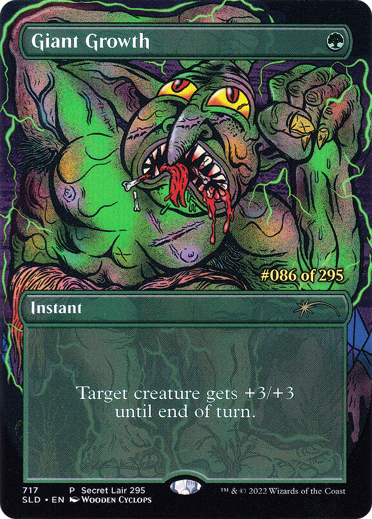 Giant Growth (Serial Numbered) (SLD-717) - Secret Lair Drop (Borderless)