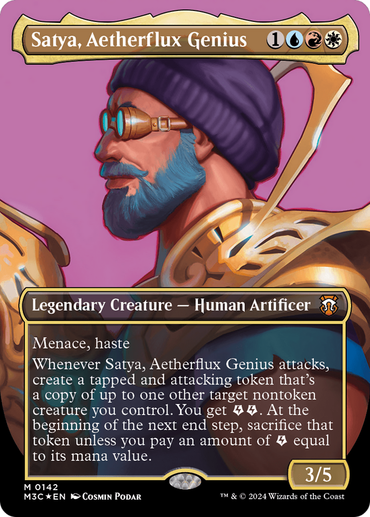 Satya, Aetherflux Genius (Borderless) (Ripple Foil) [M3C - 142]