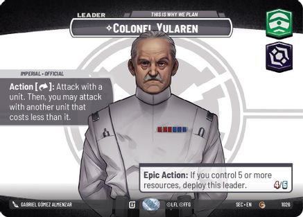 Colonel Yularen - This is Why We Plan (Showcase) [SEC - 1026]