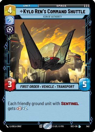 Kylo Ren's Command Shuttle - Icon of Authority (Foil) [SEC - 542]