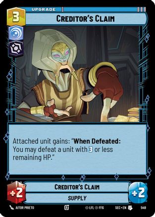 Creditor's Claim (Foil) [SEC - 549]