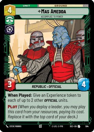 Mas Amedda - Accomplice to Power (Foil) [SEC - 594]