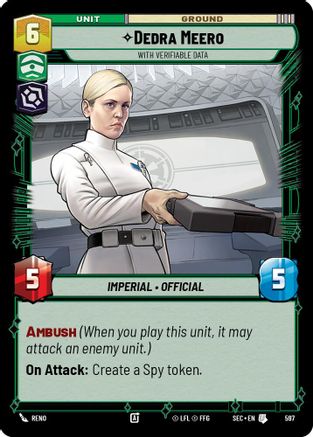 Dedra Meero - With Verifiable Data (Foil) [SEC - 597]