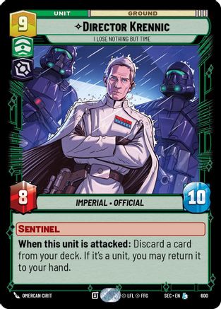 Director Krennic - I Lose Nothing But Time (Foil) [SEC - 600]