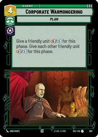 Corporate Warmongering (Foil) [SEC - 601]