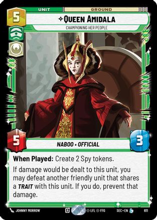 Queen Amidala - Championing Her People (Foil) [SEC - 611]