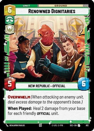 Renowned Dignitaries (Foil) [SEC - 612]