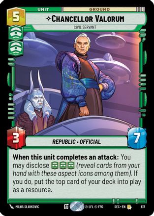 Chancellor Valorum - Civil Servant (Foil) [SEC - 617]