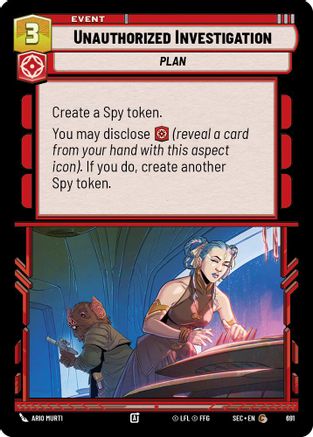 Unauthorized Investigation (Foil) [SEC - 691]
