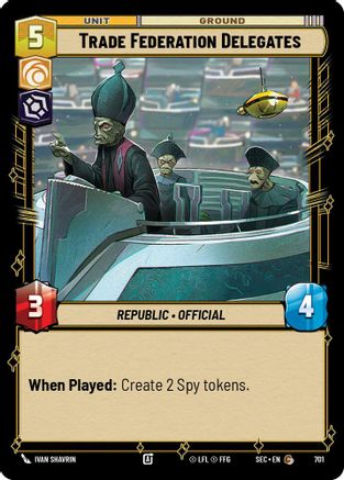 Trade Federation Delegates (Foil) [SEC - 701]