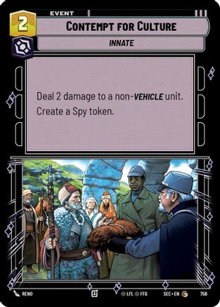 Contempt for Culture (Foil) [SEC - 756]
