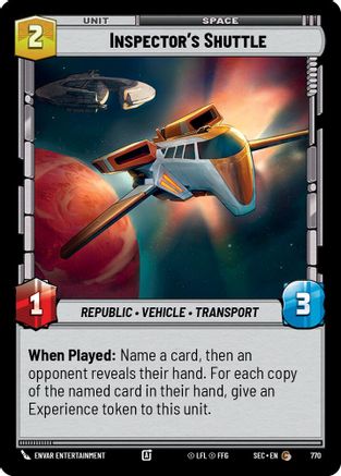 Inspector's Shuttle (Foil) [SEC - 770]