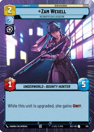 Zam Wesell - Inconspicuous Assassin (Hyperspace Foil) [SEC - 785]