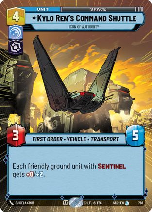 Kylo Ren's Command Shuttle - Icon of Authority (Hyperspace Foil) [SEC - 788]