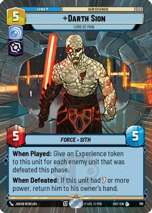Darth Sion - Lord of Pain (Hyperspace Foil) [SEC - 791]