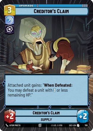 Creditor's Claim (Hyperspace Foil) [SEC - 795]