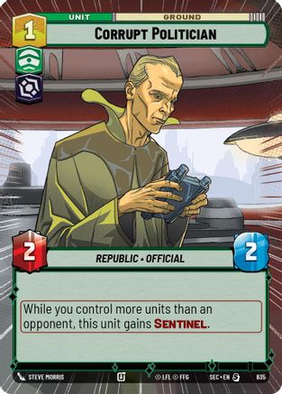 Corrupt Politician (Hyperspace Foil) [SEC - 835]