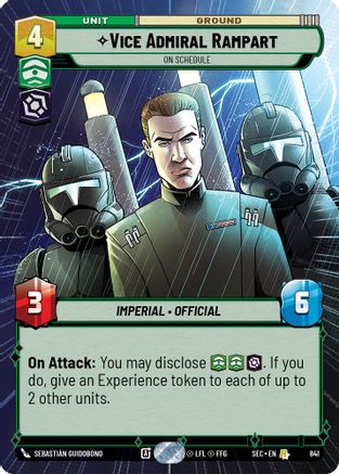 Vice Admiral Rampart - On Schedule (Hyperspace Foil) [SEC - 841]