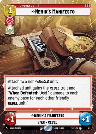 Nemik's Manifesto (Hyperspace Foil) [SEC - 912]