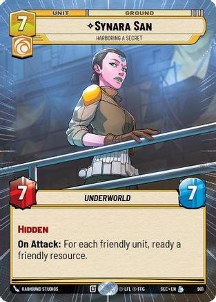 Synara San - Harboring a Secret (Hyperspace Foil) [SEC - 981]