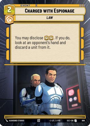 Charged with Espionage (Hyperspace Foil) [SEC - 986]