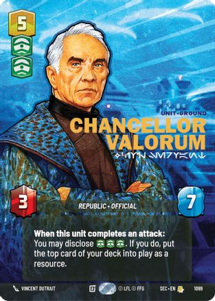 Chancellor Valorum - Civil Servant (Prestige Foil) [SEC - 1099]
