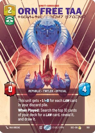 Orn Free Taa - Political Power Broker (Prestige Foil) [SEC - 1101]