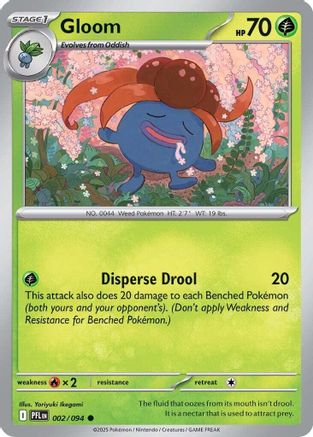 Gloom 002/094  - Reverse Holofoil ME02 Phantasmal Flames - Common