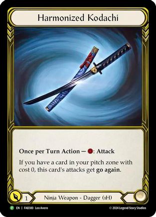 Harmonized Kodachi (Left) (Golden) - FAB300 (FAB300) - Flesh and Blood: Promo Cards Cold Foil
