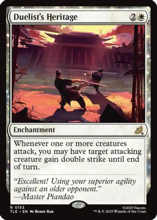 Duelist's Heritage (TLE-153) - Avatar: The Last Airbender: Eternal-Legal