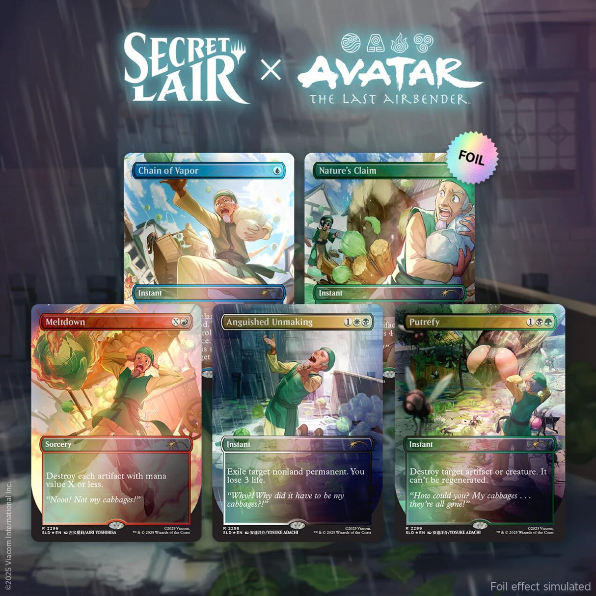 Secret Lair x Avatar: The Last Airbender: My Cabbages! - Rainbow Foil Edition