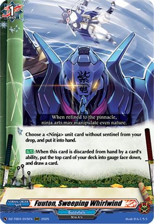 Fuuton, Sweeping Whirlwind (DZ-TB01/015EN) - DZ-TB01: Future Card Buddyfight