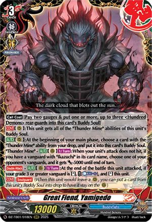 Great Fiend, Yamigedo (DZ-TB01/018EN) - DZ-TB01: Future Card Buddyfight