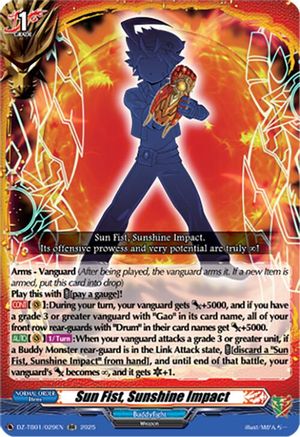 Sun Fist, Sunshine Impact (DZ-TB01/029EN) - DZ-TB01: Future Card Buddyfight