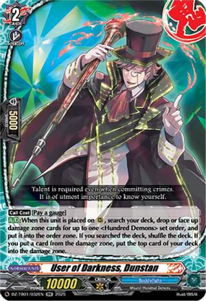 User of Darkness, Dunstan (DZ-TB01/032EN) - DZ-TB01: Future Card Buddyfight