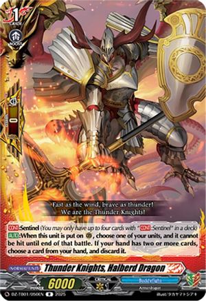 Thunder Knights, Halberd Dragon (DZ-TB01/050EN) - DZ-TB01: Future Card Buddyfight