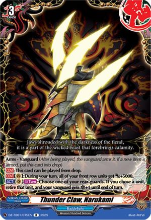 Thunder Claw, Narukami (DZ-TB01/075EN) - DZ-TB01: Future Card Buddyfight