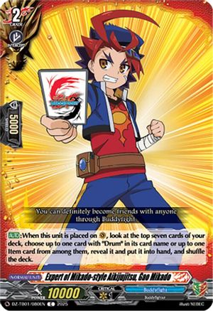 Expert of Mikado-style Aikijujitsu, Gao Mikado (DZ-TB01/080EN) - DZ-TB01: Future Card Buddyfight