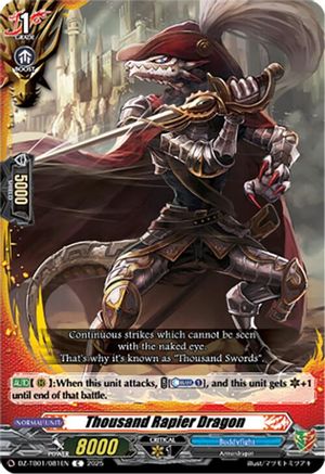 Thousand Rapier Dragon (DZ-TB01/081EN) - DZ-TB01: Future Card Buddyfight