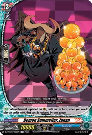Demon Sommelier, Zagan (DZ-TB01/099EN) - DZ-TB01: Future Card Buddyfight