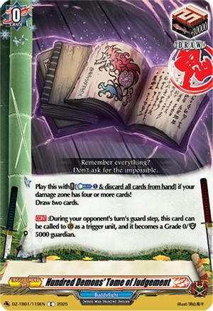 Hundred Demons' Tome of Judgement (DZ-TB01/119EN) - DZ-TB01: Future Card Buddyfight