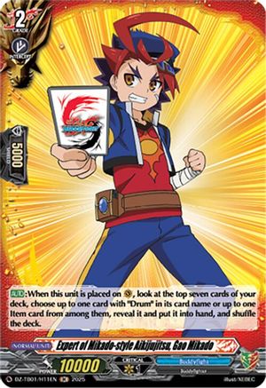 Expert of Mikado-style Aikijujitsu, Gao Mikado (H) (DZ-TB01/H11EN) - DZ-TB01: Future Card Buddyfight