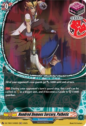 Hundred Demons Sorcery, Pathetic (H) (DZ-TB01/H49EN) - DZ-TB01: Future Card Buddyfight