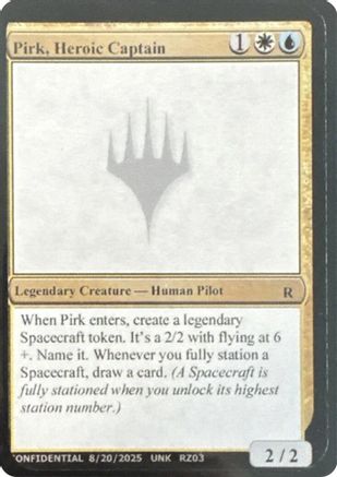 Pirk, Heroic Captain (-) - Un-Known Event Playtest Cards