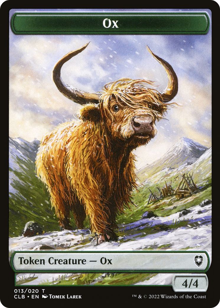 Ox Token (CLB-013) - Battle for Baldur's Gate Tokens