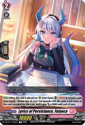 Lyrics of Persistance, Fataeca (DZ-BT11/065EN) - DZ-BT11: Symphony of Might & Bloom